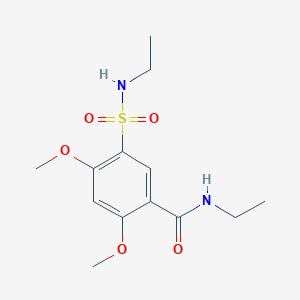 molecular formula C13H20N2O5S B4400924 N-ethyl-5-(ethylsulfamoyl)-2,4-dimethoxybenzamide 