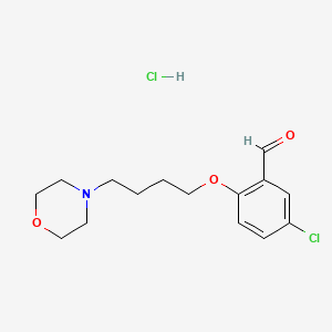 molecular formula C15H21Cl2NO3 B4400930 5-Chloro-2-(4-morpholin-4-ylbutoxy)benzaldehyde;hydrochloride 