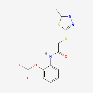 N-[2-(difluoromethoxy)phenyl]-2-[(5-methyl-1,3,4-thiadiazol-2-yl)thio]acetamide