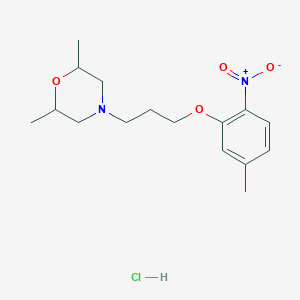 molecular formula C16H25ClN2O4 B4400978 2,6-Dimethyl-4-[3-(5-methyl-2-nitrophenoxy)propyl]morpholine;hydrochloride 