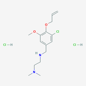 N-[(3-chloro-5-methoxy-4-prop-2-enoxyphenyl)methyl]-N',N'-dimethylethane-1,2-diamine;dihydrochloride