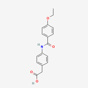 molecular formula C17H17NO4 B4400999 2-[4-(4-Ethoxybenzamido)phenyl]acetic Acid 