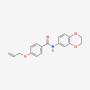 molecular formula C18H17NO4 B4401008 4-(allyloxy)-N-(2,3-dihydro-1,4-benzodioxin-6-yl)benzamide 