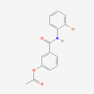 molecular formula C15H12BrNO3 B4401077 [3-[(2-Bromophenyl)carbamoyl]phenyl] acetate 