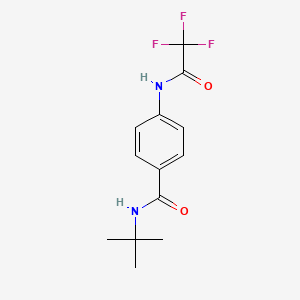 molecular formula C13H15F3N2O2 B4401100 N-(tert-butyl)-4-[(trifluoroacetyl)amino]benzamide 