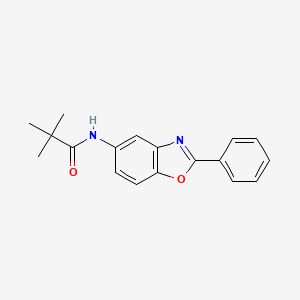 2,2-dimethyl-N-(2-phenyl-1,3-benzoxazol-5-yl)propanamide