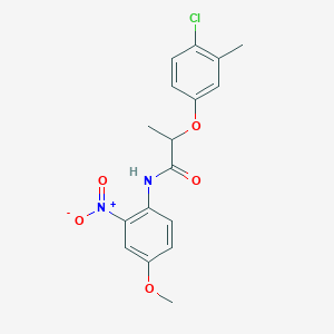 molecular formula C17H17ClN2O5 B4401126 2-(4-chloro-3-methylphenoxy)-N-(4-methoxy-2-nitrophenyl)propanamide 