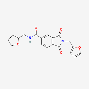 molecular formula C19H18N2O5 B4401157 2-(2-furylmethyl)-1,3-dioxo-N-(tetrahydro-2-furanylmethyl)-5-isoindolinecarboxamide 