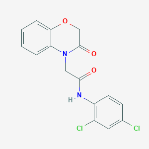 molecular formula C16H12Cl2N2O3 B4401164 N-(2,4-dichlorophenyl)-2-(3-oxo-2,3-dihydro-4H-1,4-benzoxazin-4-yl)acetamide 