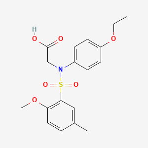 molecular formula C18H21NO6S B4401170 N-(4-ethoxyphenyl)-N-[(2-methoxy-5-methylphenyl)sulfonyl]glycine 