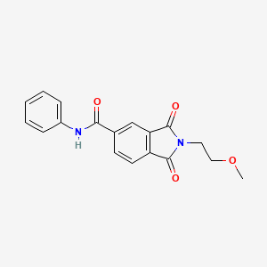 molecular formula C18H16N2O4 B4401178 2-(2-methoxyethyl)-1,3-dioxo-N-phenyl-5-isoindolinecarboxamide 