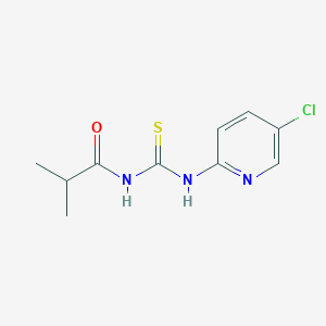 molecular formula C10H12ClN3OS B4401185 N-{[(5-chloro-2-pyridinyl)amino]carbonothioyl}-2-methylpropanamide 