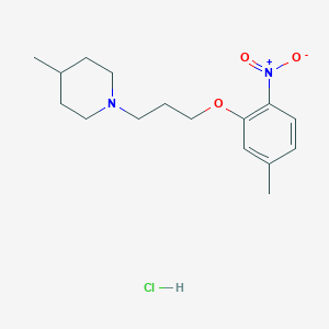 4-Methyl-1-[3-(5-methyl-2-nitrophenoxy)propyl]piperidine;hydrochloride