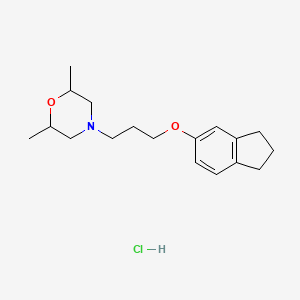 4-[3-(2,3-dihydro-1H-inden-5-yloxy)propyl]-2,6-dimethylmorpholine;hydrochloride