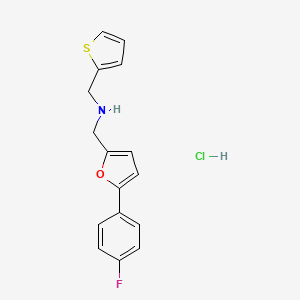 molecular formula C16H15ClFNOS B4401200 {[5-(4-fluorophenyl)-2-furyl]methyl}(2-thienylmethyl)amine hydrochloride 