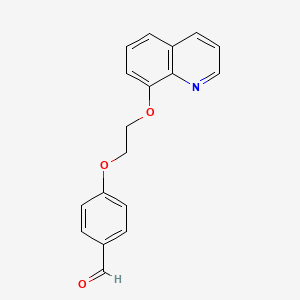 molecular formula C18H15NO3 B4401204 4-(2-Quinolin-8-yloxyethoxy)benzaldehyde 