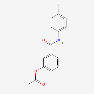 3-{[(4-fluorophenyl)amino]carbonyl}phenyl acetate