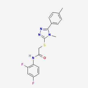 N-(2,4-difluorophenyl)-2-{[4-methyl-5-(4-methylphenyl)-4H-1,2,4-triazol-3-yl]thio}acetamide