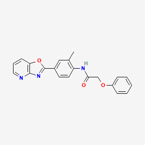 molecular formula C21H17N3O3 B4401244 N-[2-methyl-4-([1,3]oxazolo[4,5-b]pyridin-2-yl)phenyl]-2-phenoxyacetamide CAS No. 792947-06-9