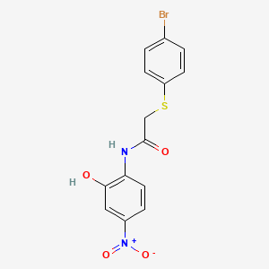 2-[(4-bromophenyl)thio]-N-(2-hydroxy-4-nitrophenyl)acetamide