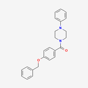 molecular formula C24H24N2O2 B4401278 1-[4-(benzyloxy)benzoyl]-4-phenylpiperazine 