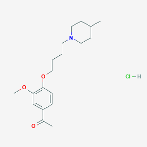 molecular formula C19H30ClNO3 B4401287 1-[3-Methoxy-4-[4-(4-methylpiperidin-1-yl)butoxy]phenyl]ethanone;hydrochloride 