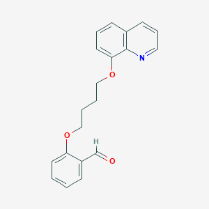 molecular formula C20H19NO3 B4401307 2-(4-Quinolin-8-yloxybutoxy)benzaldehyde 