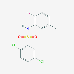 molecular formula C13H10Cl2FNO2S B4401346 2,5-dichloro-N-(2-fluoro-5-methylphenyl)benzenesulfonamide 