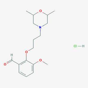 2-[3-(2,6-Dimethylmorpholin-4-yl)propoxy]-3-methoxybenzaldehyde;hydrochloride