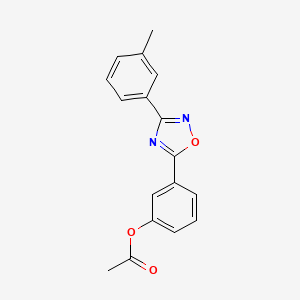 molecular formula C17H14N2O3 B4401369 3-[3-(3-methylphenyl)-1,2,4-oxadiazol-5-yl]phenyl acetate 