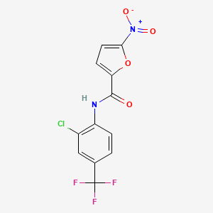 molecular formula C12H6ClF3N2O4 B4401395 N-[2-chloro-4-(trifluoromethyl)phenyl]-5-nitro-2-furamide 