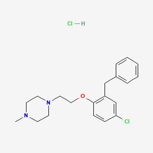 molecular formula C20H26Cl2N2O B4401396 1-[2-(2-benzyl-4-chlorophenoxy)ethyl]-4-methylpiperazine hydrochloride 