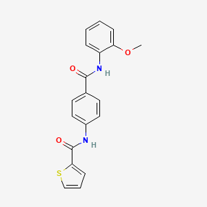 molecular formula C19H16N2O3S B4401399 N-(4-{[(2-methoxyphenyl)amino]carbonyl}phenyl)-2-thiophenecarboxamide 