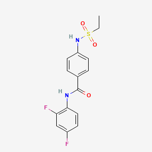 N-(2,4-difluorophenyl)-4-[(ethylsulfonyl)amino]benzamide