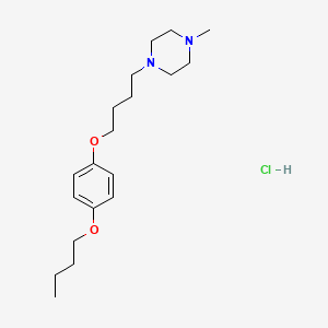 molecular formula C19H33ClN2O2 B4401423 1-[4-(4-Butoxyphenoxy)butyl]-4-methylpiperazine;hydrochloride 