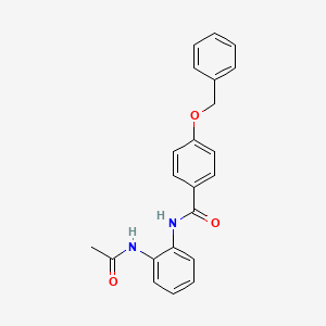 molecular formula C22H20N2O3 B4401441 N-[2-(acetylamino)phenyl]-4-(benzyloxy)benzamide 