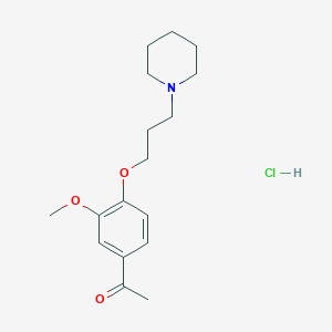 1-[3-Methoxy-4-(3-piperidin-1-ylpropoxy)phenyl]ethanone;hydrochloride