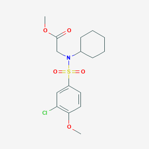 Methyl 2-[(3-chloro-4-methoxyphenyl)sulfonyl-cyclohexylamino]acetate