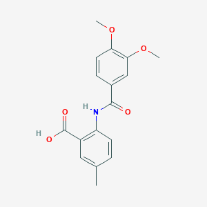 molecular formula C17H17NO5 B4401472 2-{[(3,4-Dimethoxyphenyl)carbonyl]amino}-5-methylbenzoic acid 