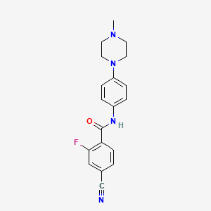 molecular formula C19H19FN4O B4401523 4-cyano-2-fluoro-N-[4-(4-methylpiperazin-1-yl)phenyl]benzamide 