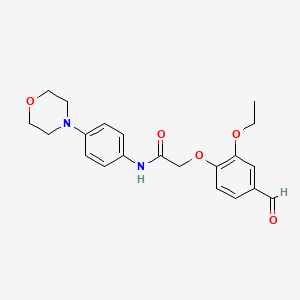 2-(2-ethoxy-4-formylphenoxy)-N-(4-morpholin-4-ylphenyl)acetamide