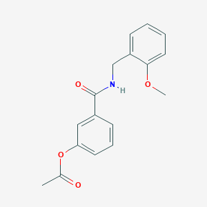 molecular formula C17H17NO4 B4401570 [3-[(2-Methoxyphenyl)methylcarbamoyl]phenyl] acetate 