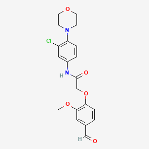 molecular formula C20H21ClN2O5 B4401572 N-(3-chloro-4-morpholin-4-ylphenyl)-2-(4-formyl-2-methoxyphenoxy)acetamide 