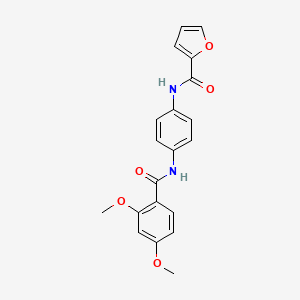 molecular formula C20H18N2O5 B4401614 N-{4-[(2,4-dimethoxybenzoyl)amino]phenyl}-2-furamide 