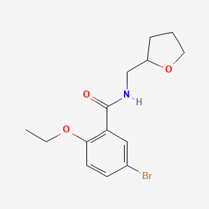 molecular formula C14H18BrNO3 B4401630 5-bromo-2-ethoxy-N-(tetrahydrofuran-2-ylmethyl)benzamide 