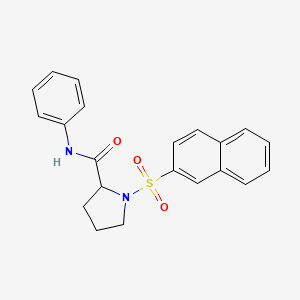 molecular formula C21H20N2O3S B4401631 1-(NAPHTHALENE-2-SULFONYL)-N-PHENYLPYRROLIDINE-2-CARBOXAMIDE 