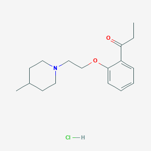 molecular formula C17H26ClNO2 B4401642 1-[2-[2-(4-Methylpiperidin-1-yl)ethoxy]phenyl]propan-1-one;hydrochloride 