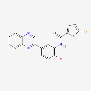 5-Bromo-N~2~-[2-methoxy-5-(2-quinoxalinyl)phenyl]-2-furamide