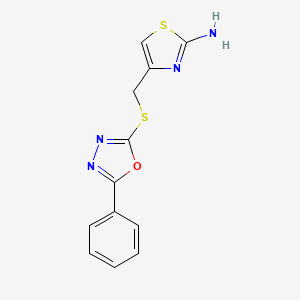 4-{[(5-phenyl-1,3,4-oxadiazol-2-yl)thio]methyl}-1,3-thiazol-2-amine