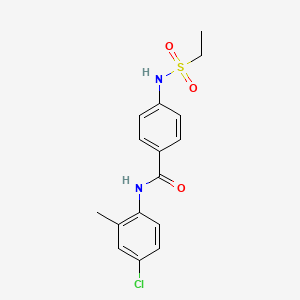 N-(4-chloro-2-methylphenyl)-4-[(ethylsulfonyl)amino]benzamide